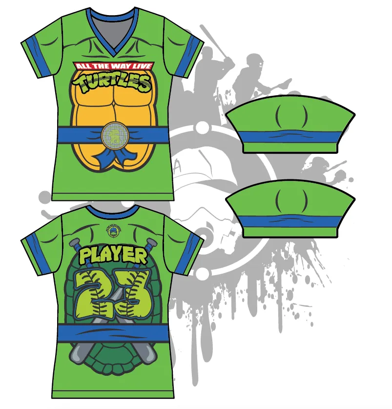 Cowabunga Turtles Womens Full Dye Jersey