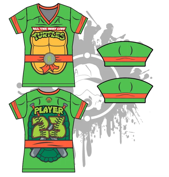 Cowabunga Turtles Womens Full Dye Jersey