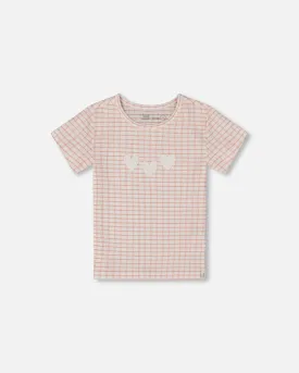 Crinkle Top With Applique Light Old Pink