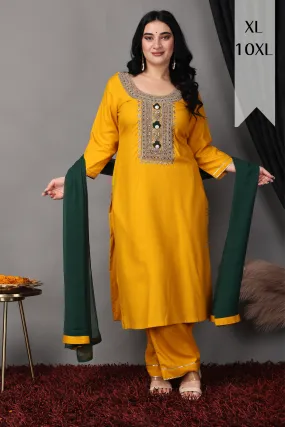 Deep Mustard Handwork Suit Set