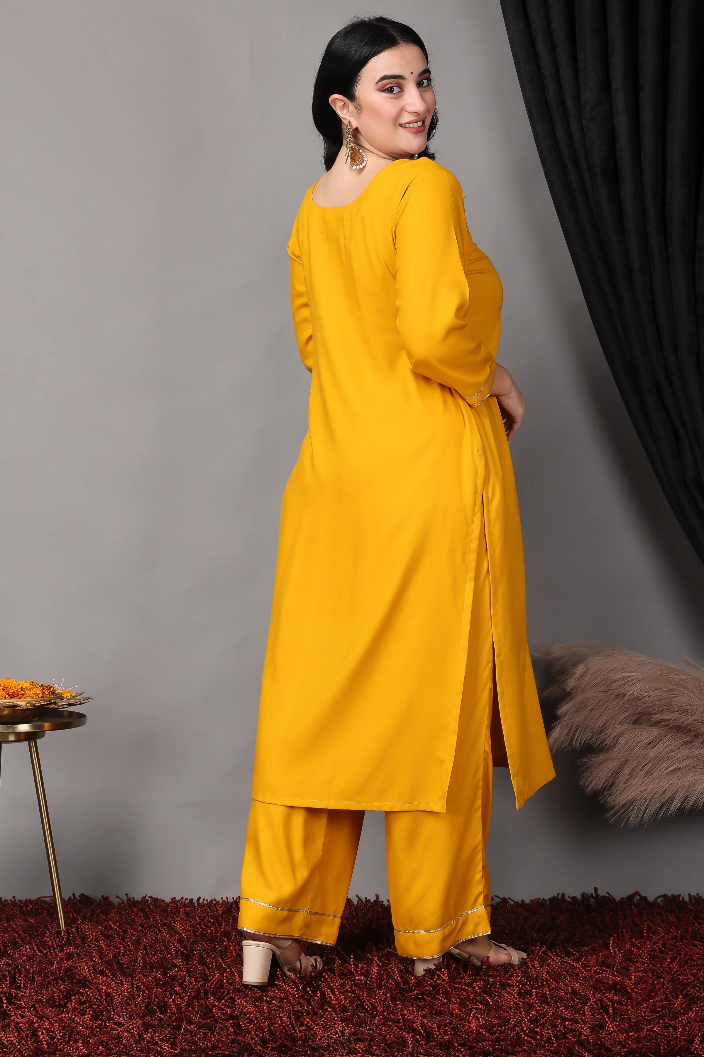 Deep Mustard Handwork Suit Set