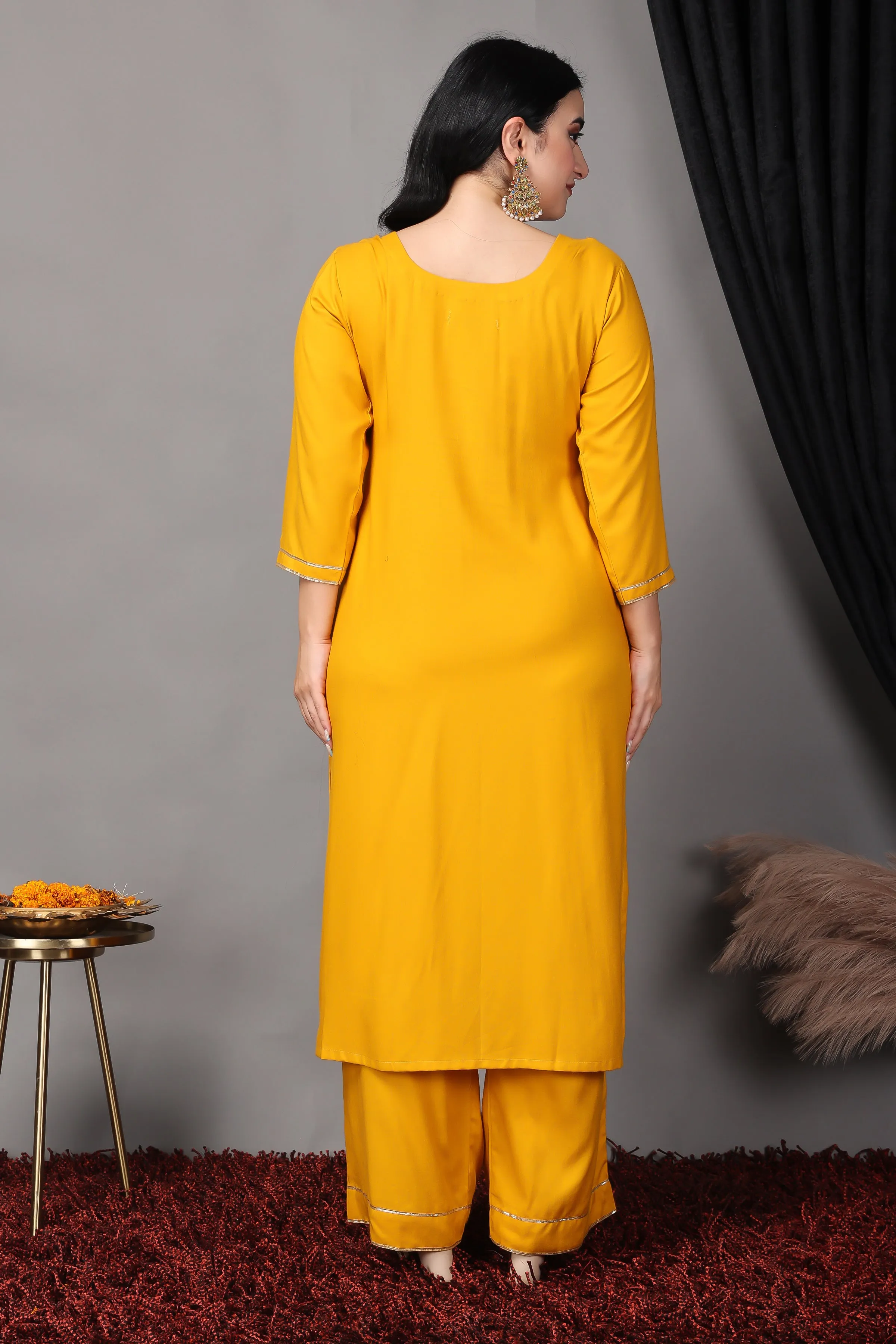 Deep Mustard Handwork Suit Set