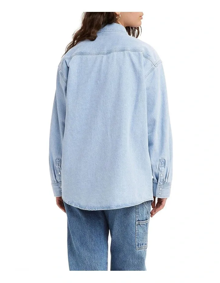 Dorsey XL Western Shirt - Indigo Stonewash