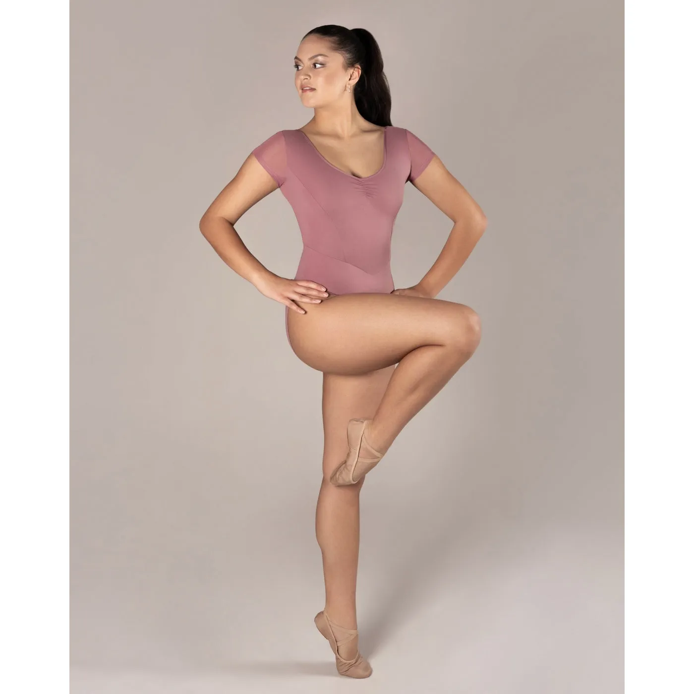 Energetiks Veronica Cap Sleeve Leotard | Mauve Haze (Adult)