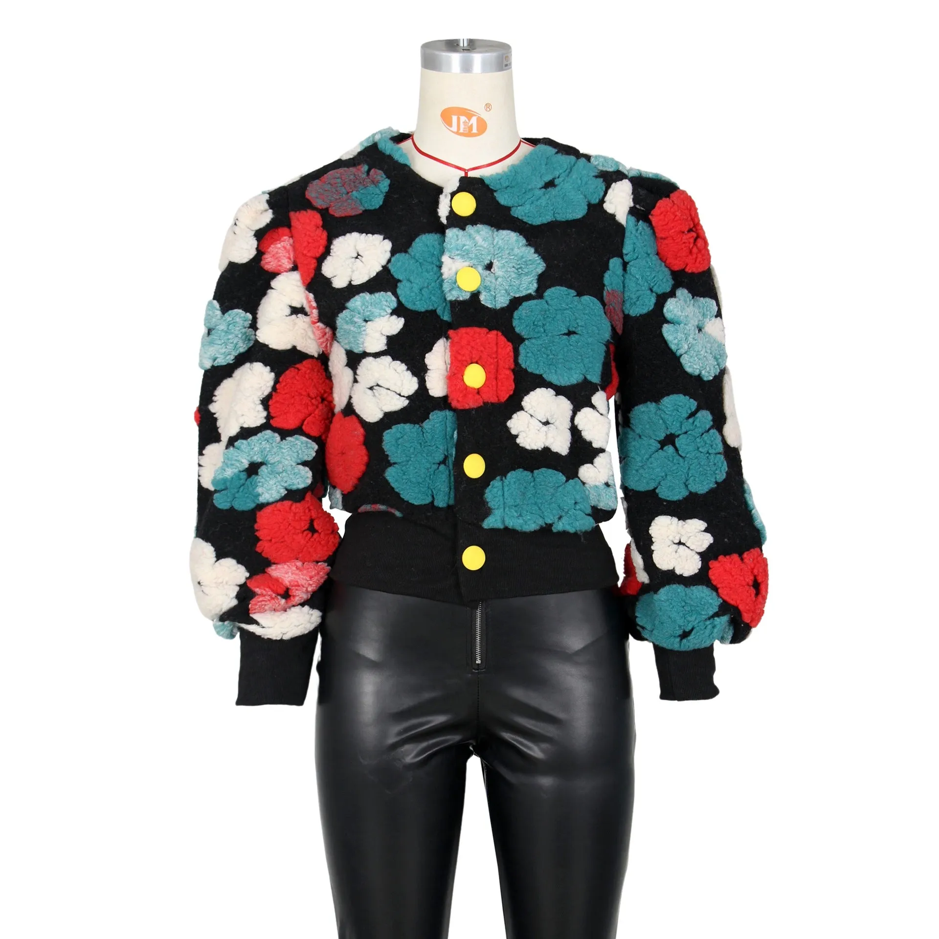 Fashion flower short jacket AY3174