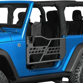 Front Rear Tubular Doors W/Side View Mirrors For 2007-2018 Wrangler JK 2 Door