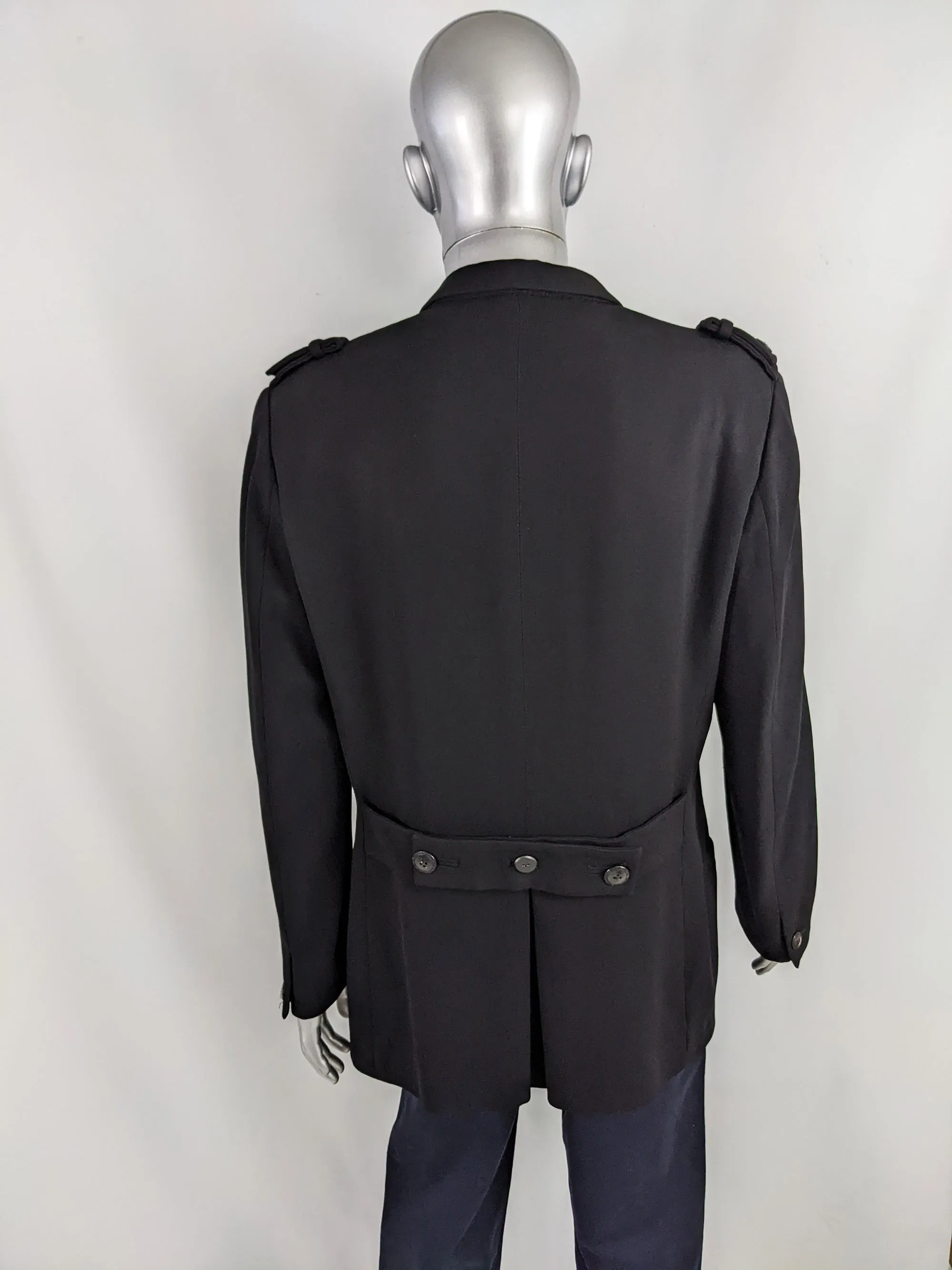 Gianni Versace Vintage Mens Epaulette Military Style Jacket, 1990s