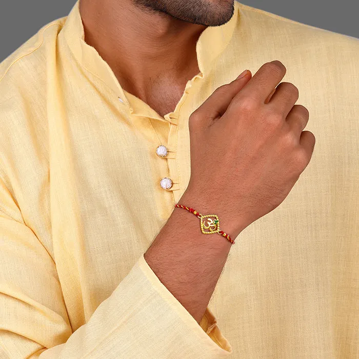 Golden Omkara Rakhi