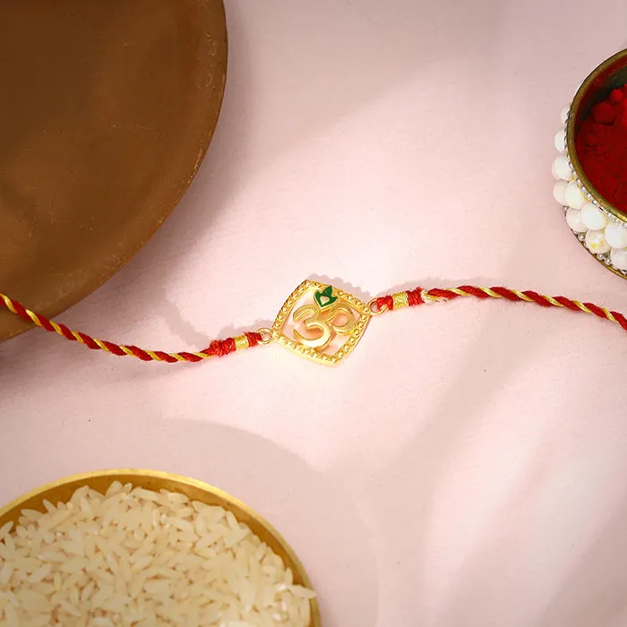 Golden Omkara Rakhi