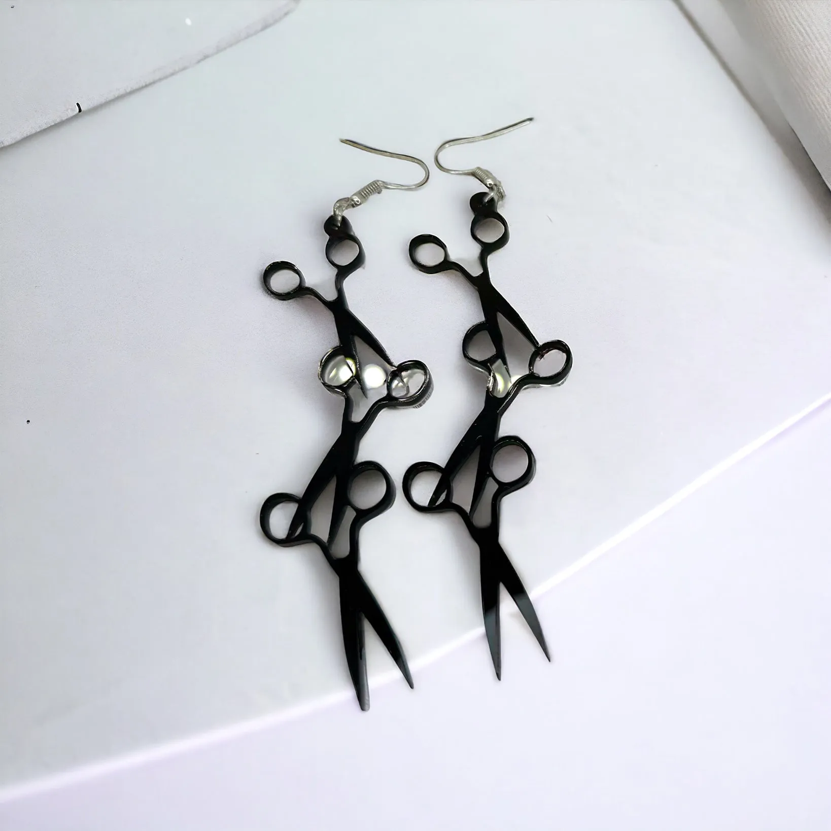 Hair Stylist Earrings - Dangle Earrings, Handmade Jewelry, Stylist Jewelry, Stylist Gift, Hair Stylist Jewelry, Scissors, Barber Gift