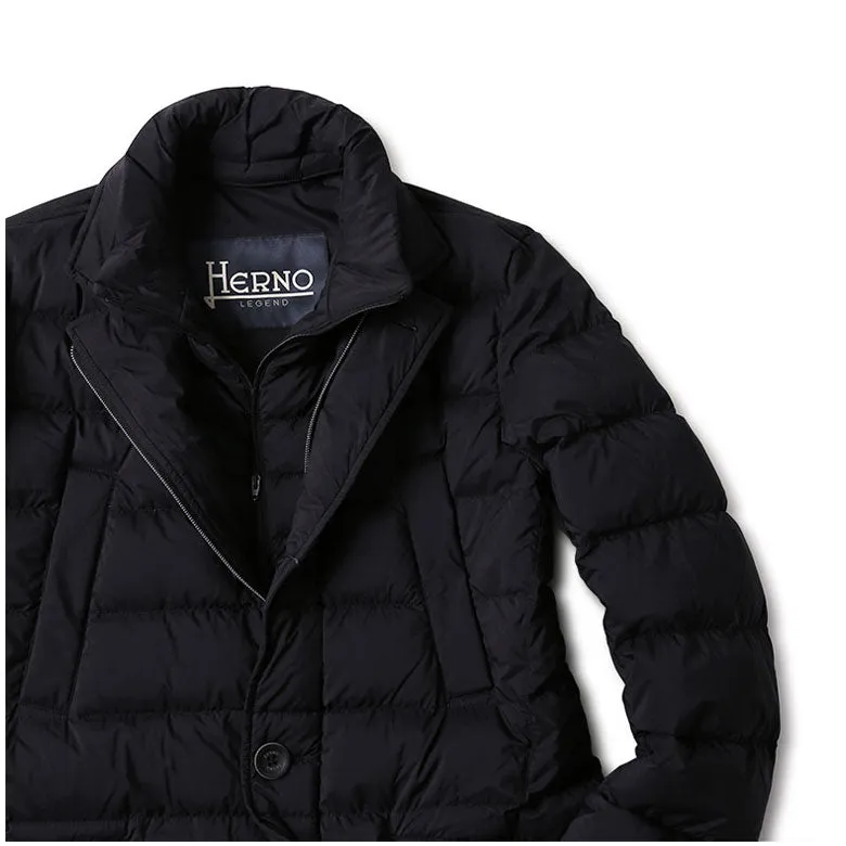 HERNO ヘルノ ダウン メンズ ダウンコート レイヤード チェスターコート