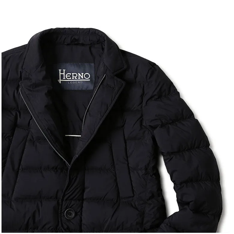 HERNO ヘルノ ダウン メンズ ダウンコート レイヤード チェスターコート