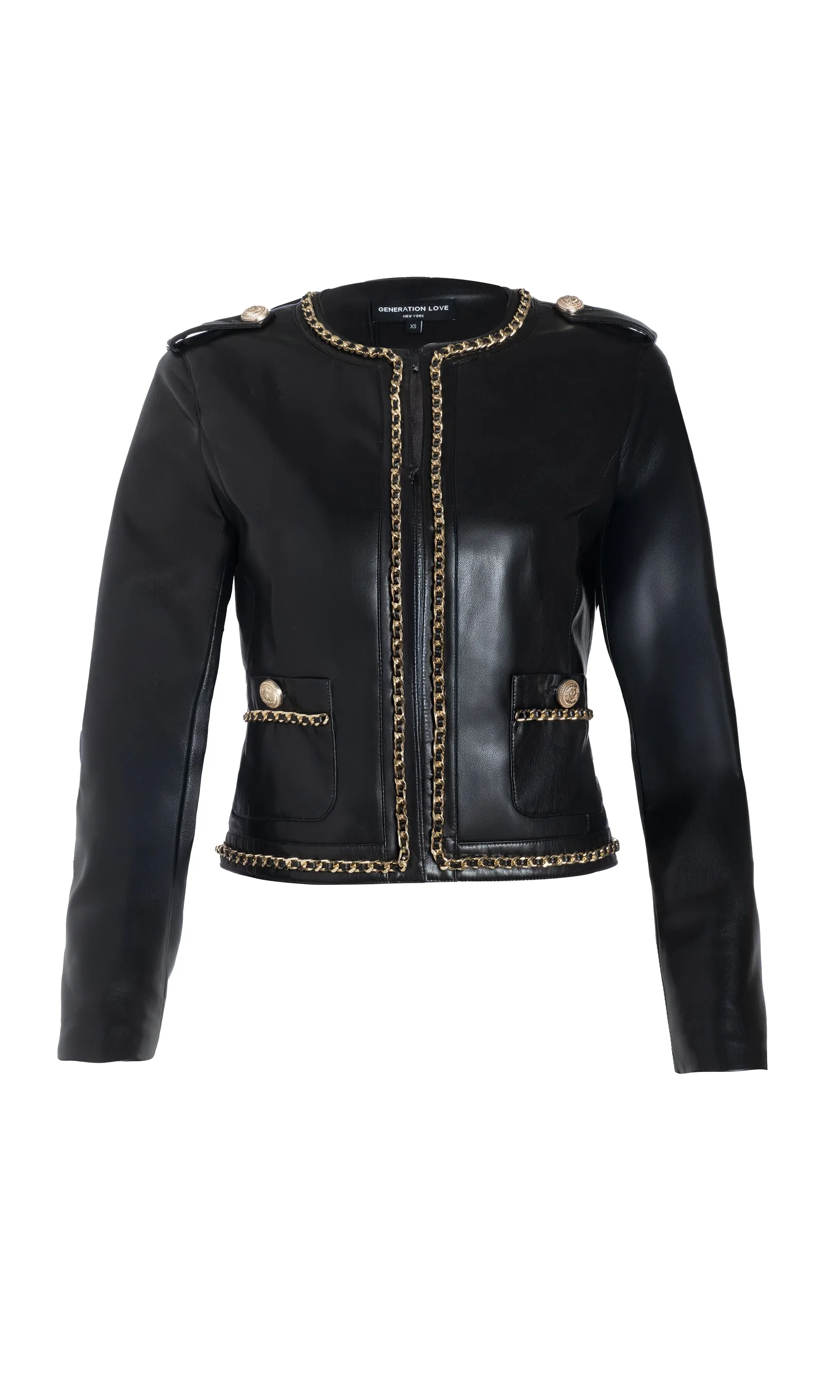 Jemmy Chain Vegan Leather Jacket