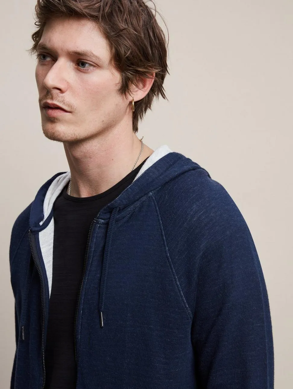John Varvatos - Providence Cardigan Zip à Capuchon