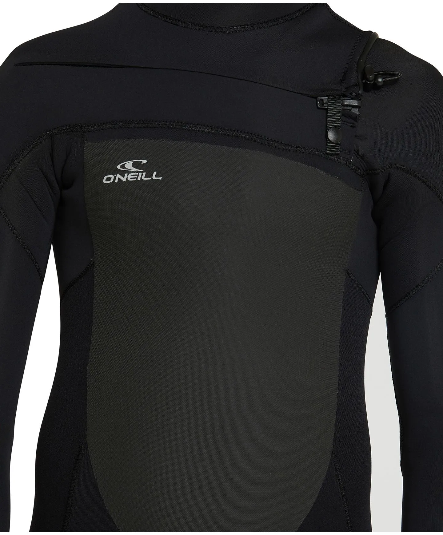 Kid's Focus 4/3mm Steamer Chest Zip Wetsuit - Black