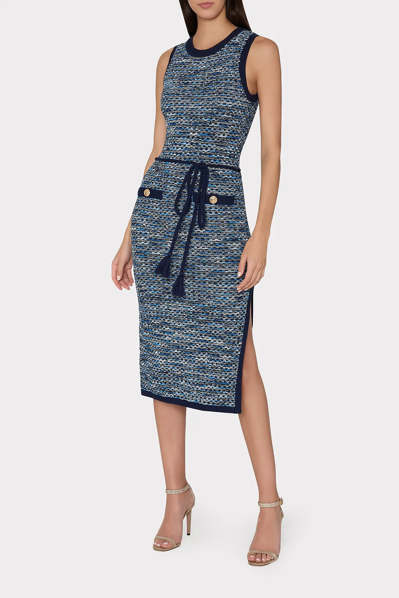 Kim Textured Knit Midi Dress