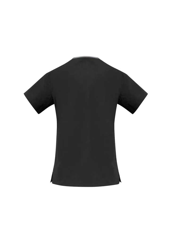 Ladies Contrast Crossover Scrubs Top