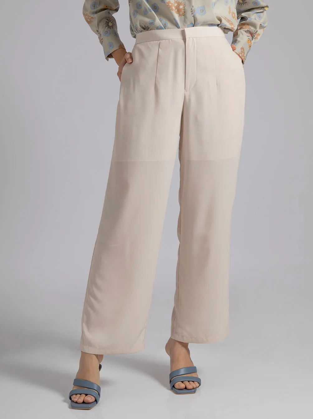 LENA PANTS PLAIN CREME
