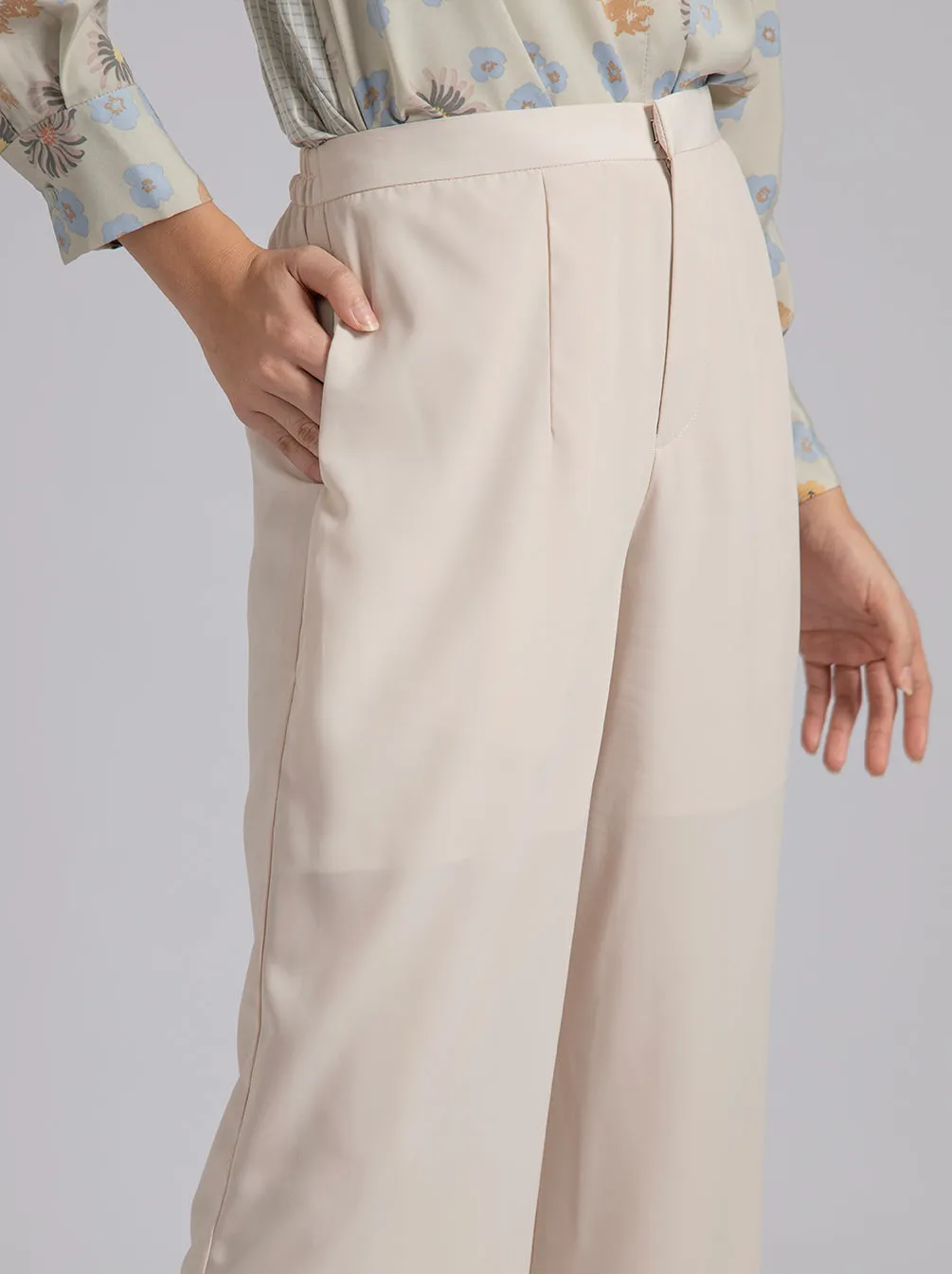 LENA PANTS PLAIN CREME