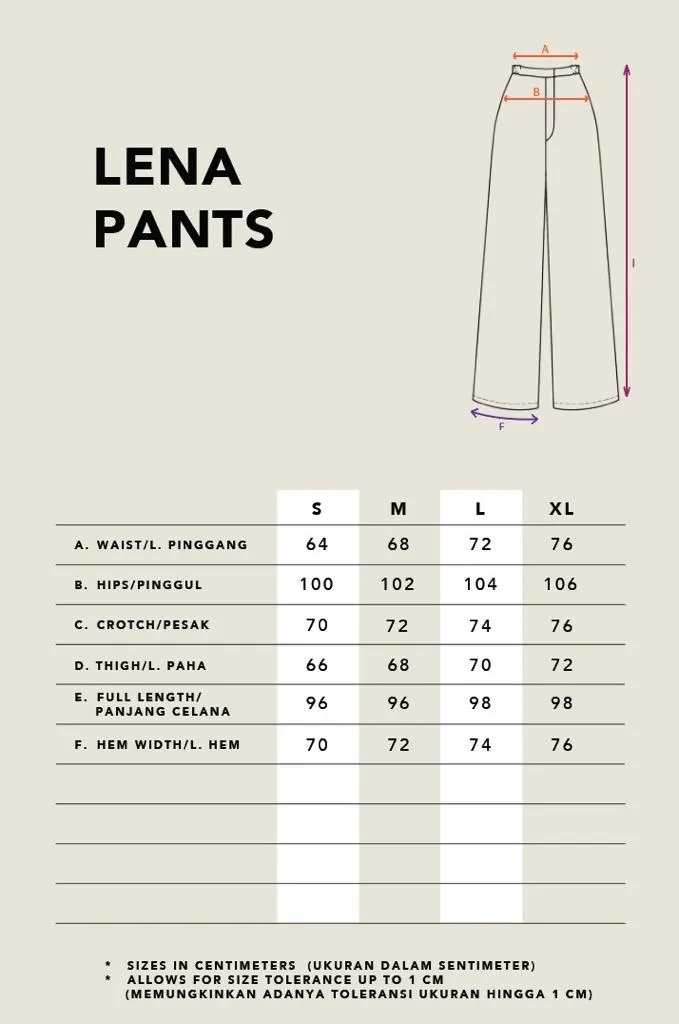 LENA PANTS PLAIN CREME