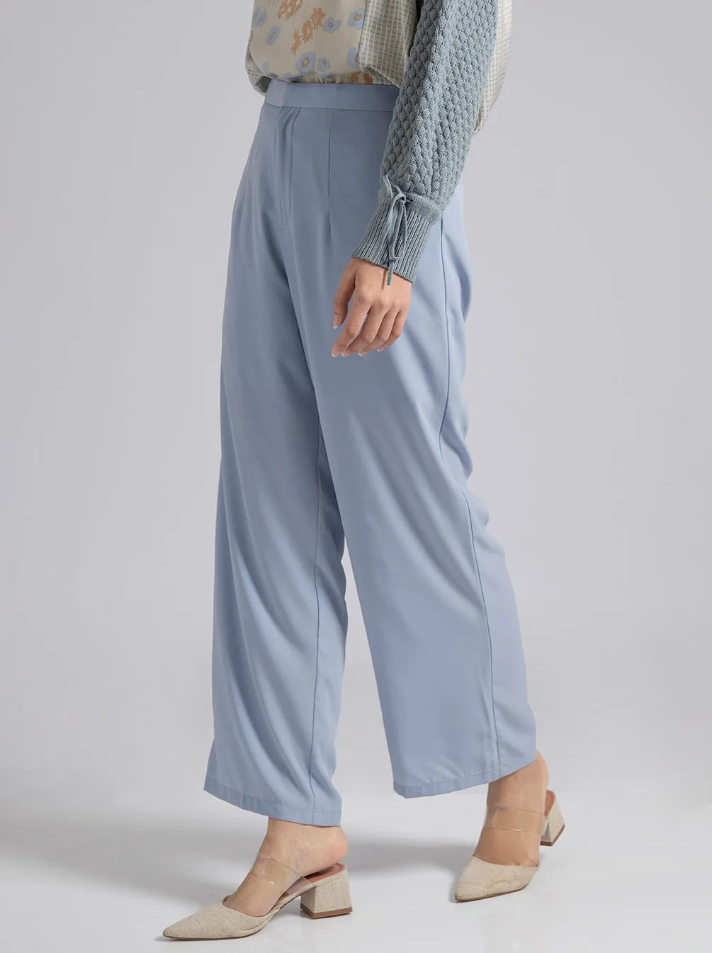 LENA PANTS PLAIN SKY BLUE