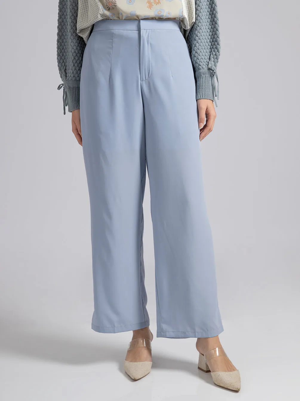 LENA PANTS PLAIN SKY BLUE