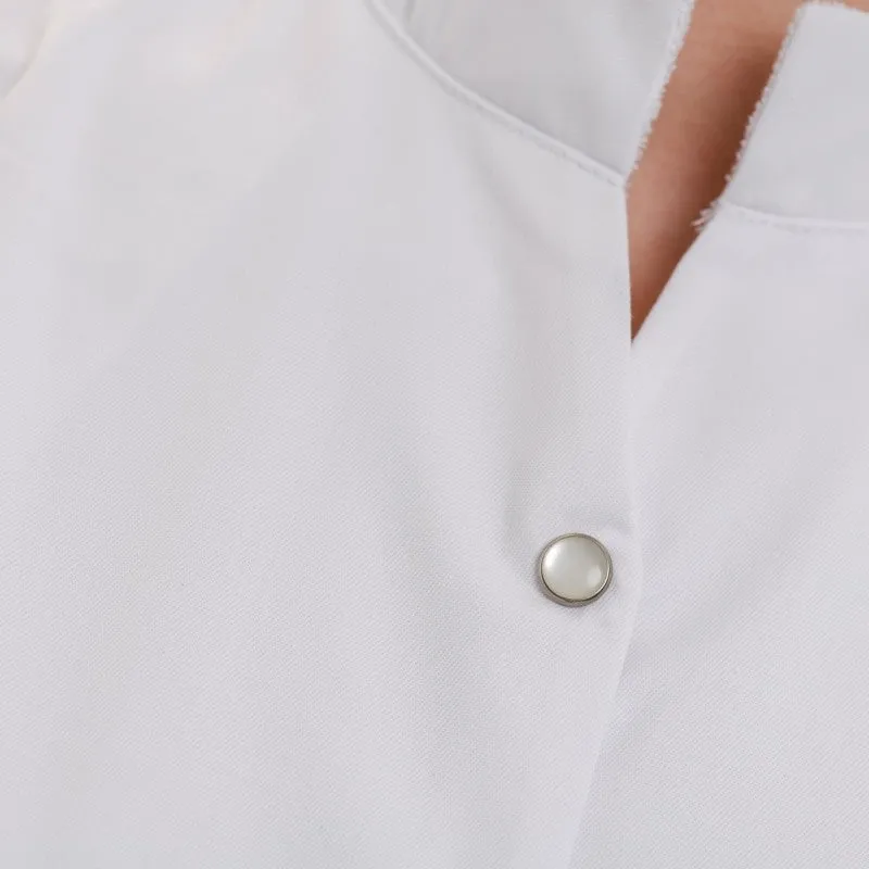 Marbella Women's Kitchen Coat Short Sleeve White - MANELLI
