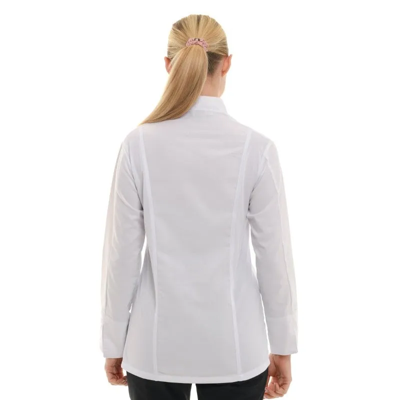 Marbella Women's Kitchen Coat Short Sleeve White - MANELLI