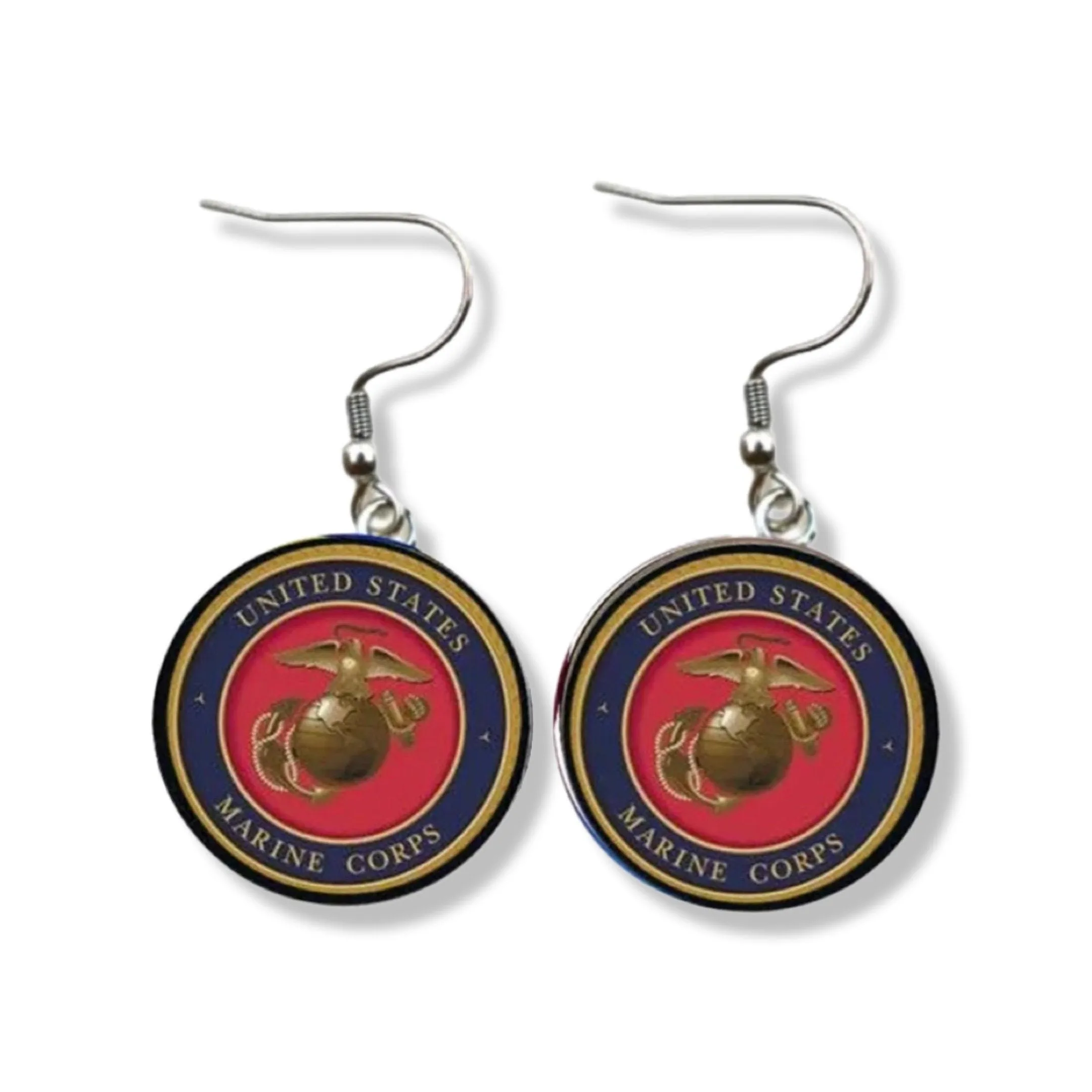 Military Mom Earrings - Handmade Jewelry, Army Earrings, Handmade Earrings, Marine Earrings, Military Earrings, Military Accessories