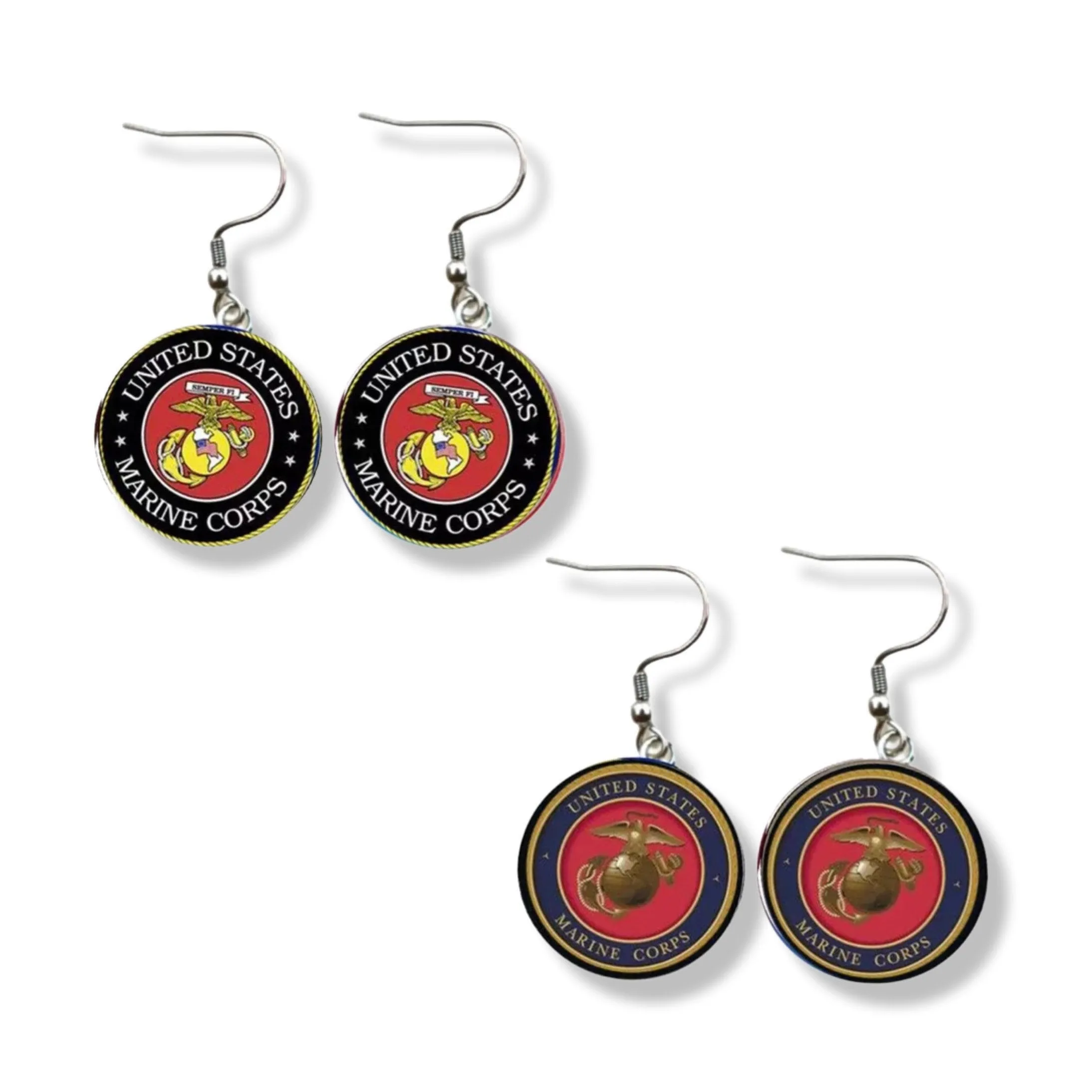 Military Mom Earrings - Handmade Jewelry, Army Earrings, Handmade Earrings, Marine Earrings, Military Earrings, Military Accessories