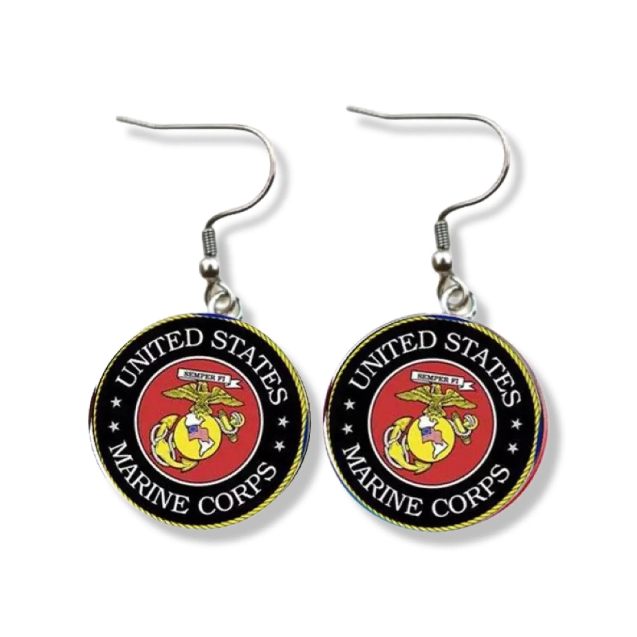 Military Mom Earrings - Handmade Jewelry, Army Earrings, Handmade Earrings, Marine Earrings, Military Earrings, Military Accessories