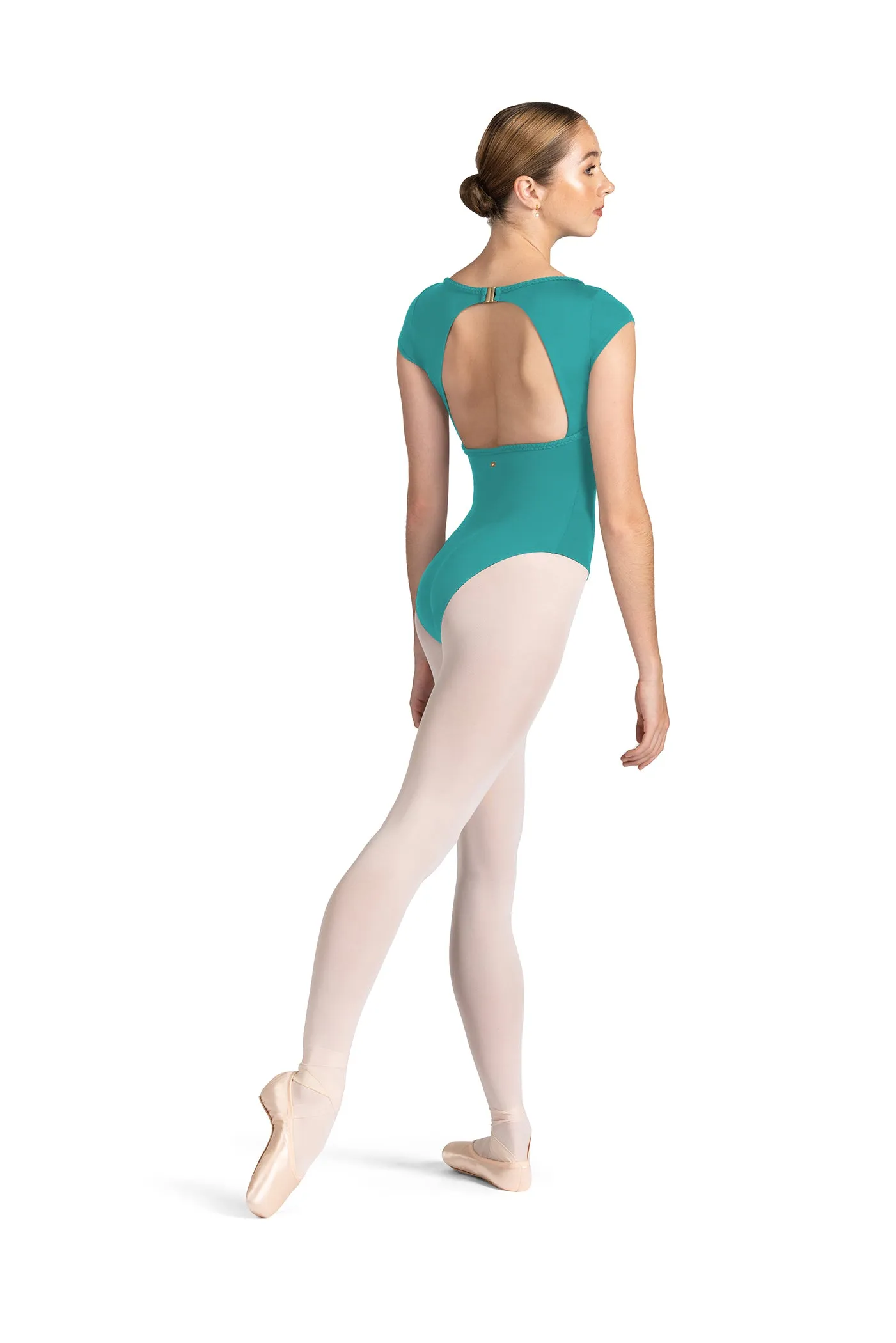 Mirella: Boat Neck Cap Sleeve Leotard