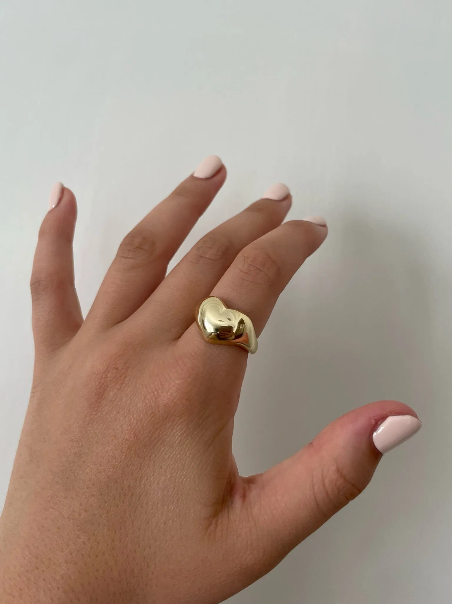 MS X SRJ Domed Puff Heart Ring