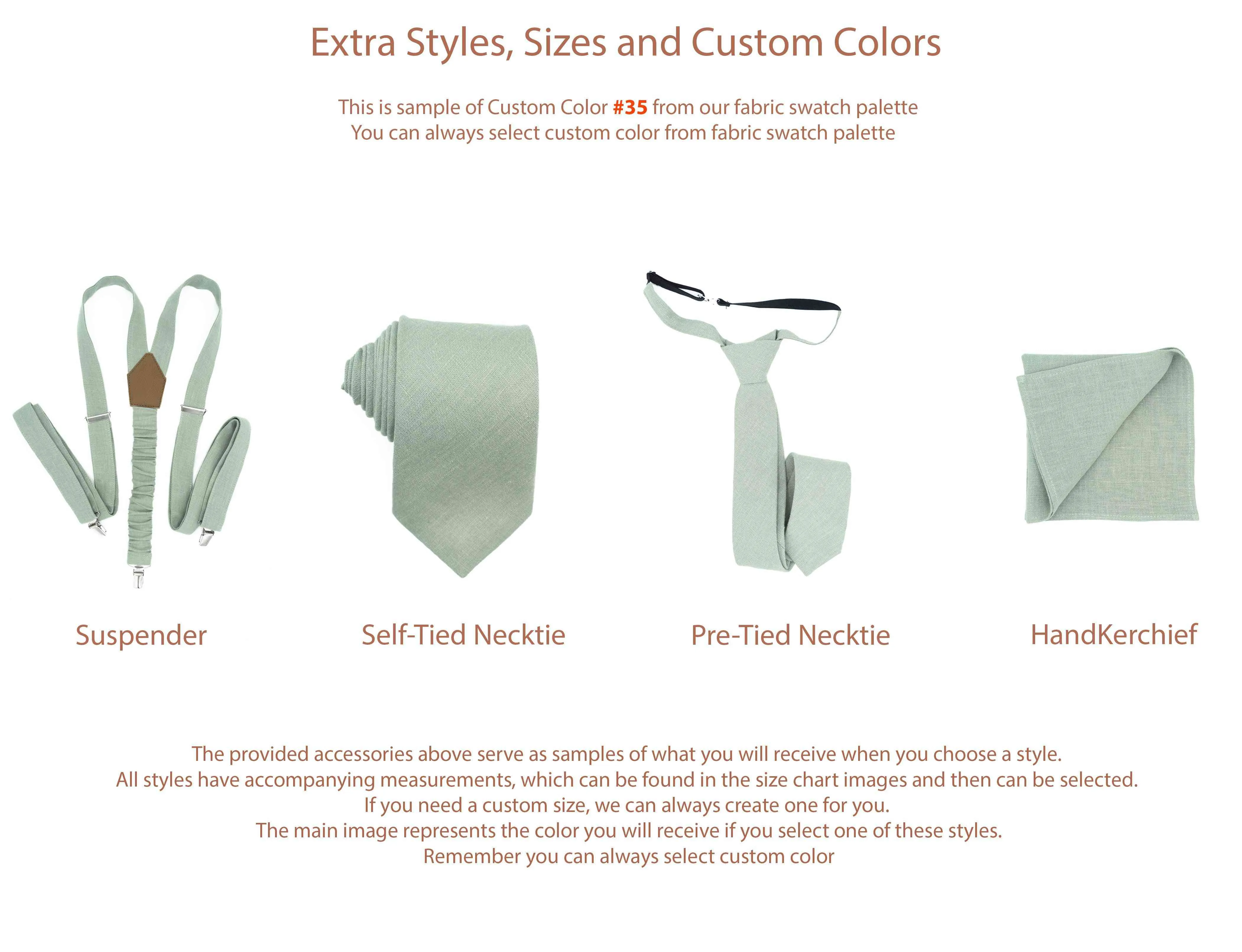 Natural Linen Bow Tie & Pocket Square - Classic Accessory for Men & Boys