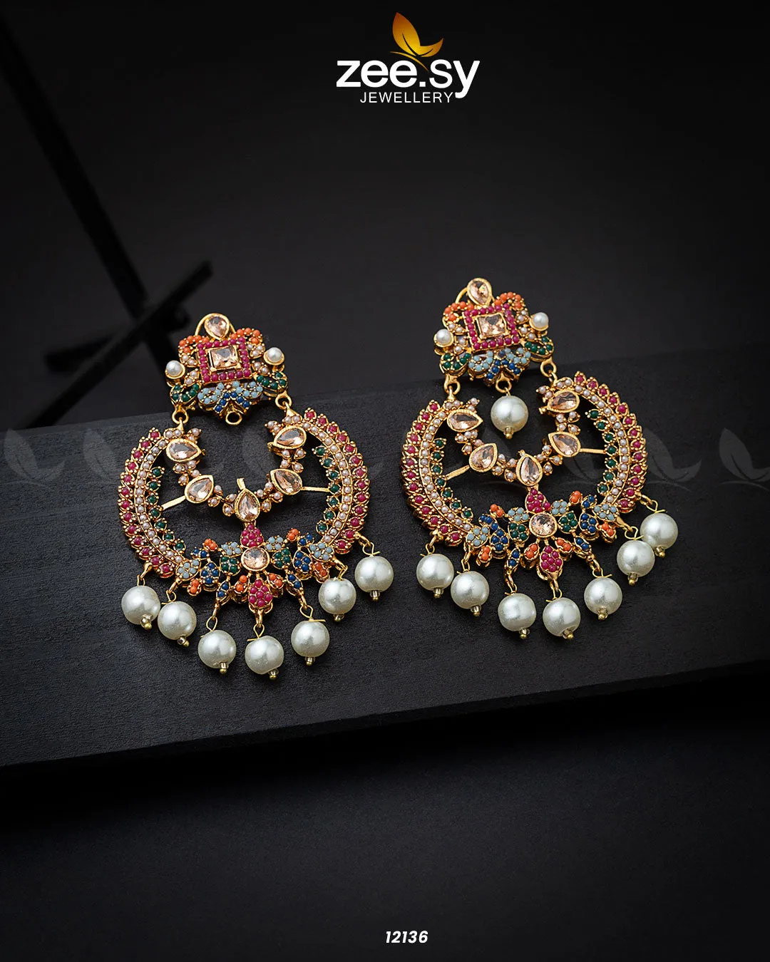 Naurattan Chandbali Earrings