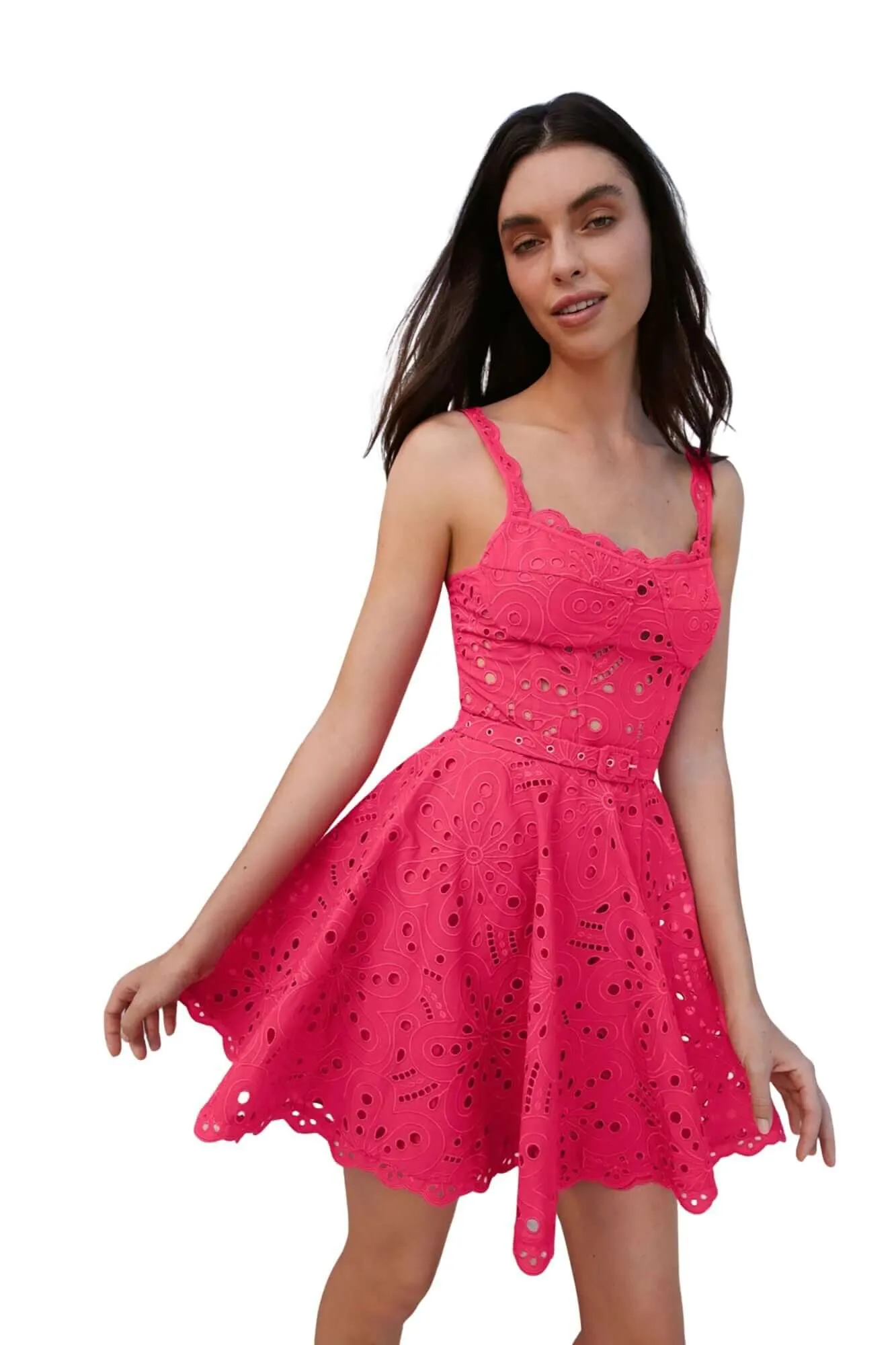 Nina Short Dress in Fuchsia Fruition