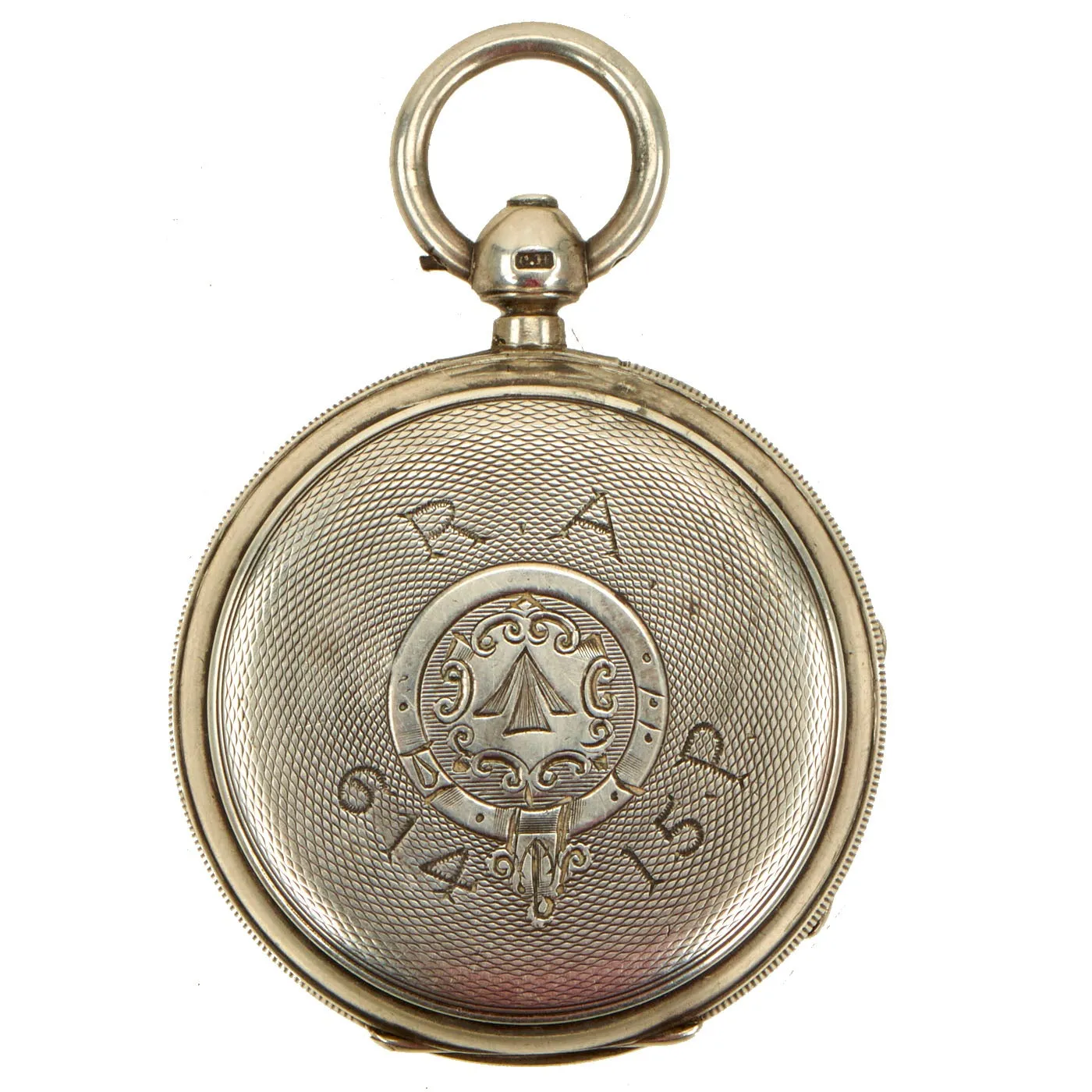 Original British WWI Era Officer’s Pocket Watch in Hallmarked Case with Royal Artillery Markings