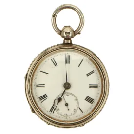 Original British WWI Era Officer’s Pocket Watch in Hallmarked Case with Royal Artillery Markings