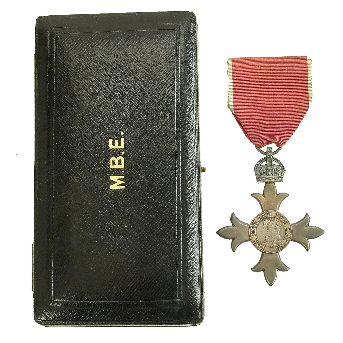Original British WWII Named Cased Order of the British Empire 4th Medal - O.B.E. in Issue Box