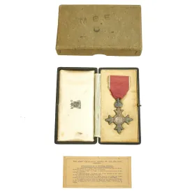 Original British WWII Named Cased Order of the British Empire 4th Medal - O.B.E. in Issue Box