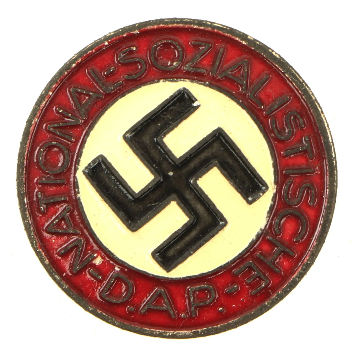 Original German NSDAP Party Enamel Buttonhole Membership Badge by Wilhelm Deumer - RZM M1/120