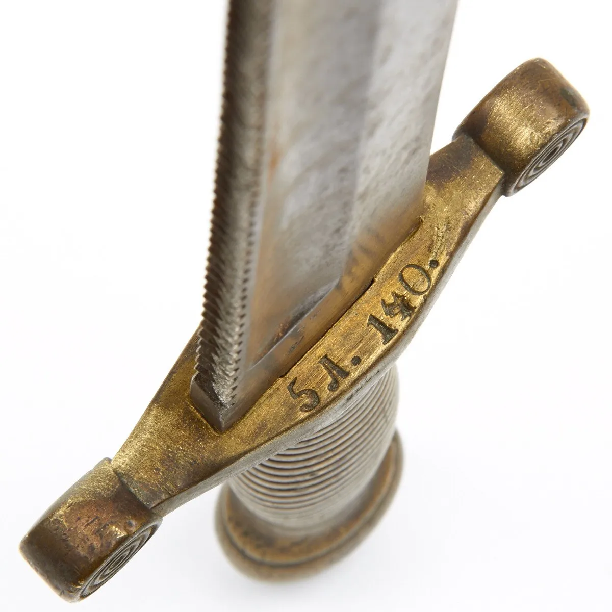 Original Imperial Russian Pioneer Saw Back Short Sword Dated 1838 with Belt Buckle Dated 1837