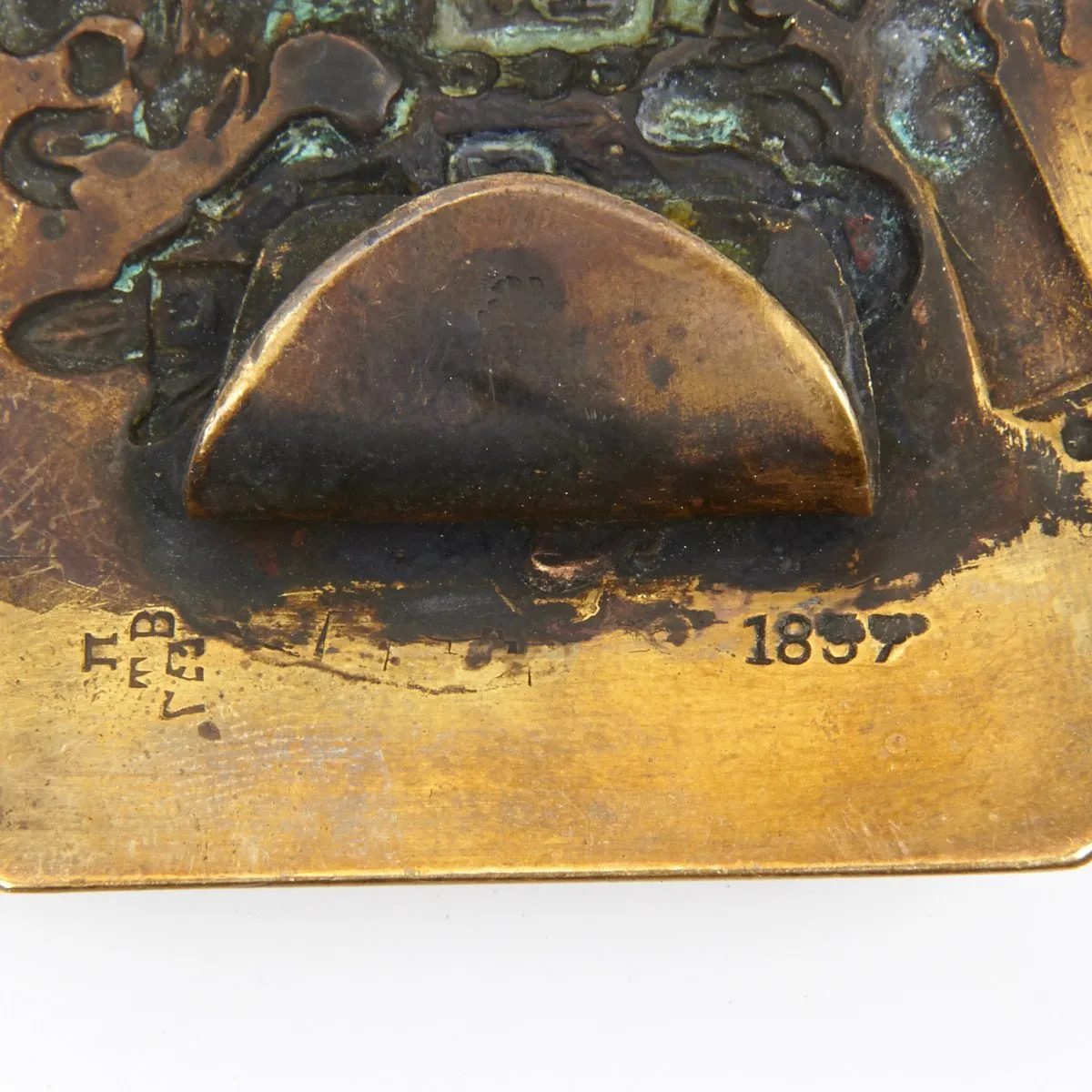 Original Imperial Russian Pioneer Saw Back Short Sword Dated 1838 with Belt Buckle Dated 1837