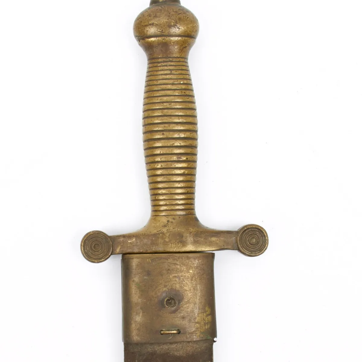 Original Imperial Russian Pioneer Saw Back Short Sword Dated 1838 with Belt Buckle Dated 1837