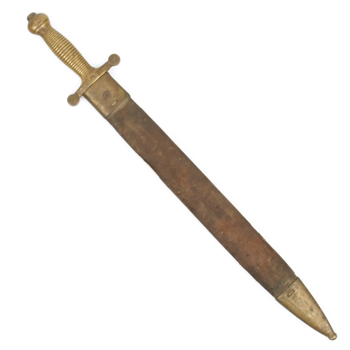 Original Imperial Russian Pioneer Saw Back Short Sword Dated 1838 with Belt Buckle Dated 1837