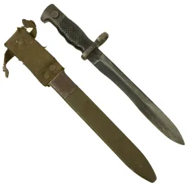 Original Spanish M1964 Knife Bayonet for the CETME Model C Selective Fire Battle Rifle with Scabbard