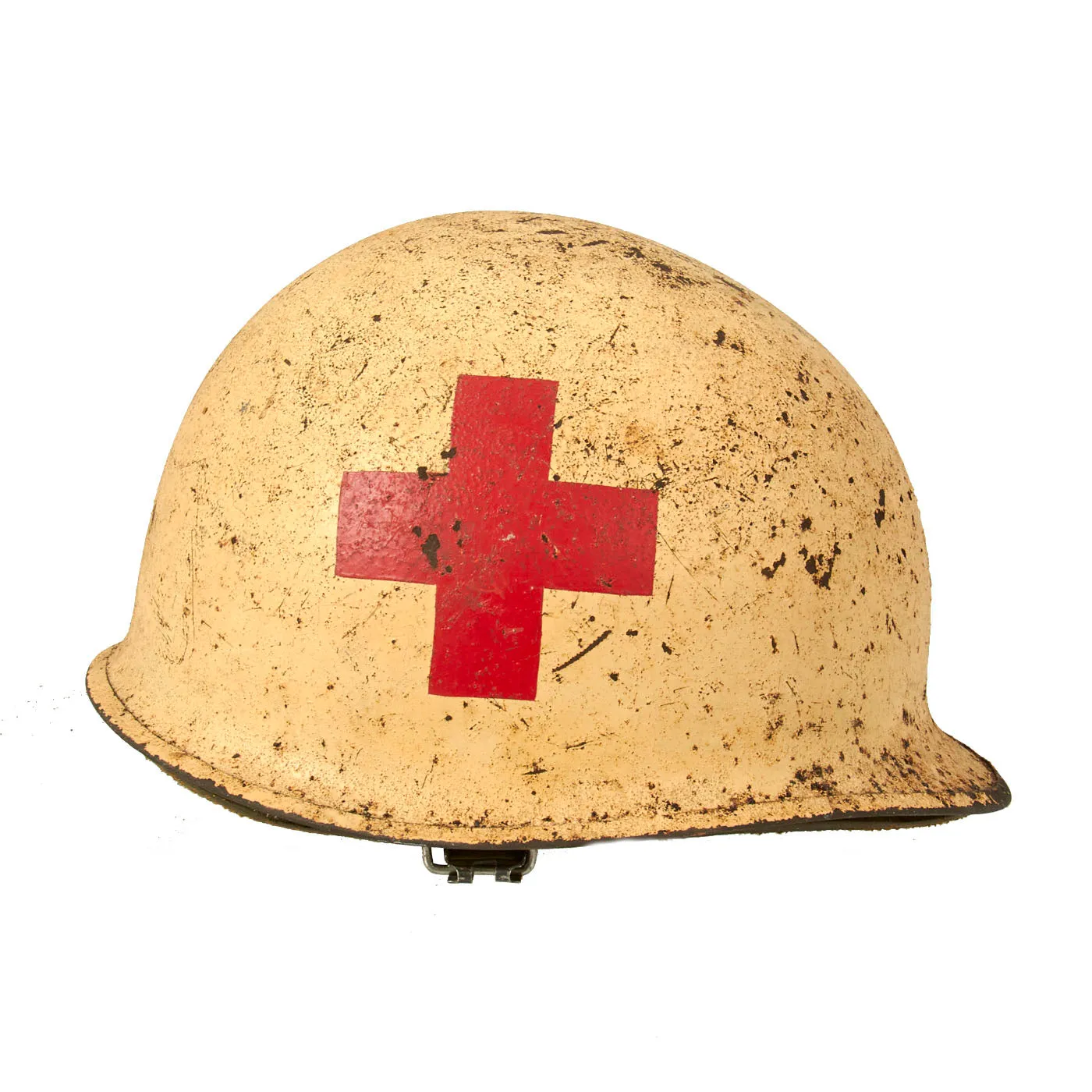 Original U.S. Vietnam War Era U.S. Navy Corpsman Painted M1 Helmet