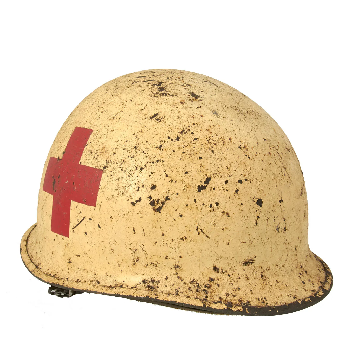 Original U.S. Vietnam War Era U.S. Navy Corpsman Painted M1 Helmet