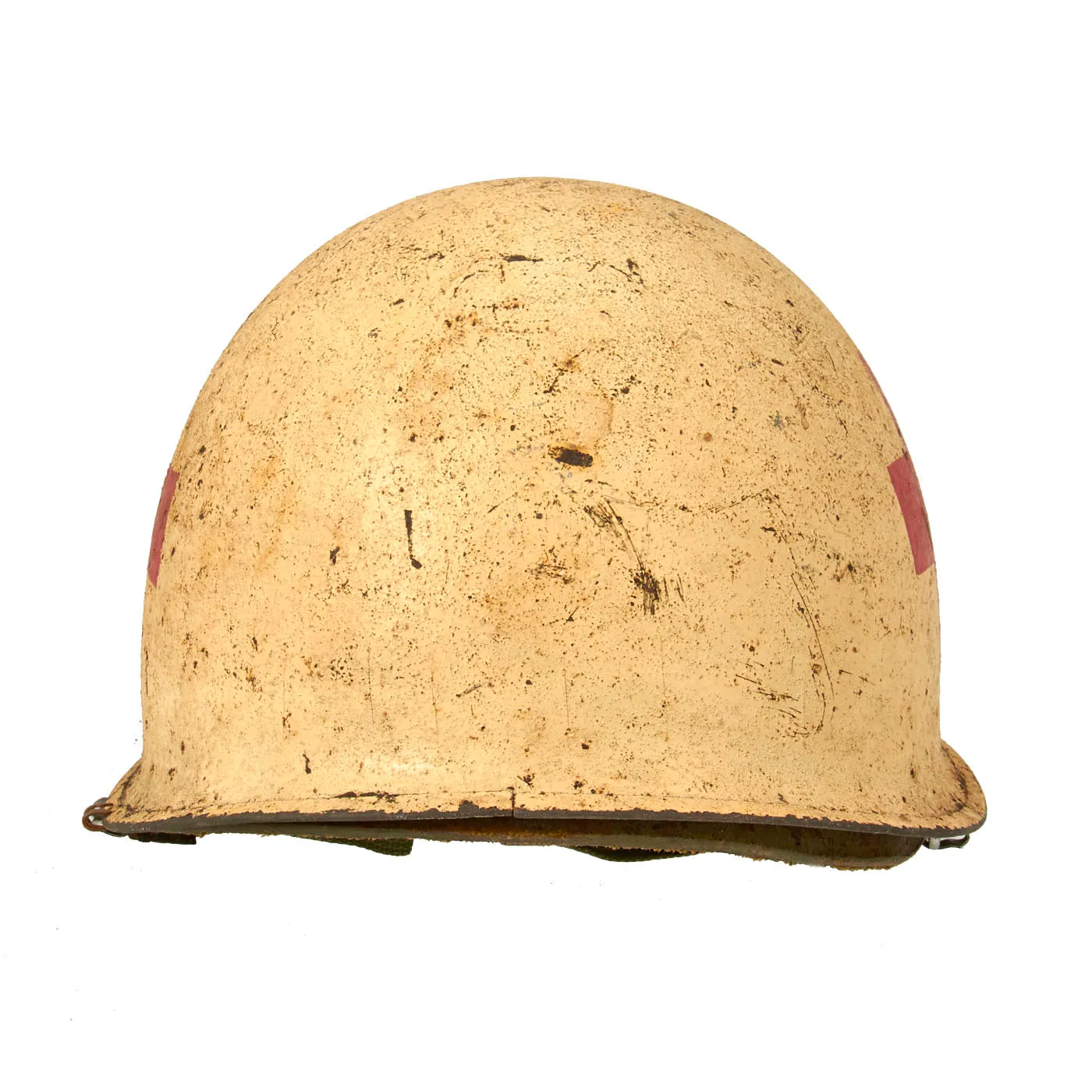 Original U.S. Vietnam War Era U.S. Navy Corpsman Painted M1 Helmet