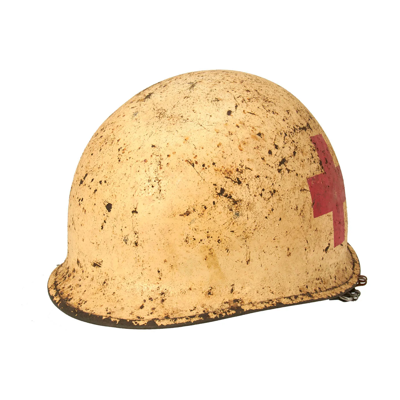 Original U.S. Vietnam War Era U.S. Navy Corpsman Painted M1 Helmet